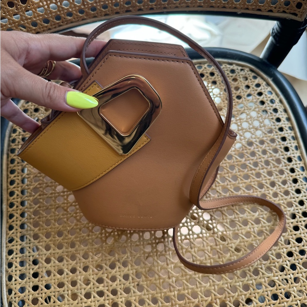 Danse Lente Mini Johnny Bucket Bag in Light Brown